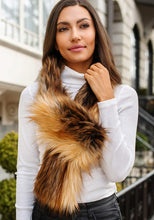Load image into Gallery viewer, Red Fox Faux Scarf
